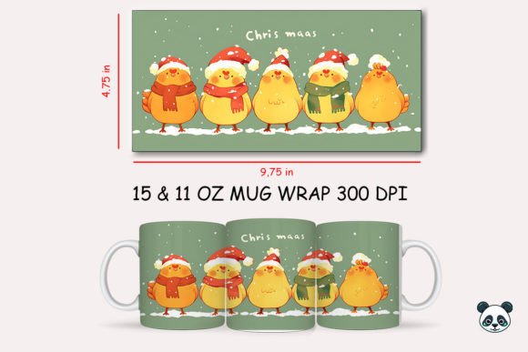 Christmas Chickens Mug Wrap