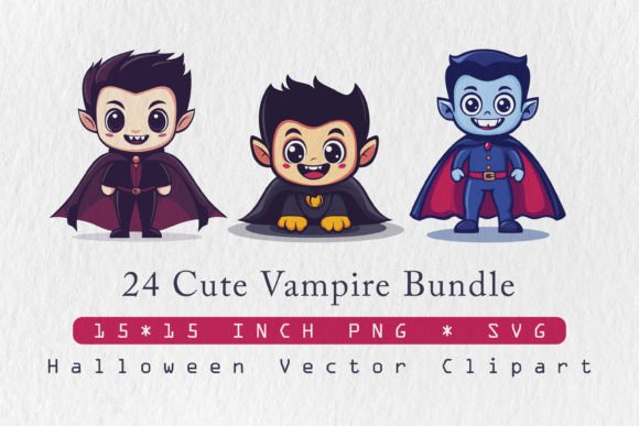 Cute Little Vampire SVG Bundle Halloween