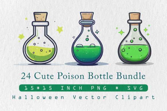Green Poison Bottle SVG Bundle