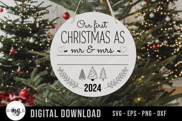 Our First Christmas As Mr Mrs 2024 SVG