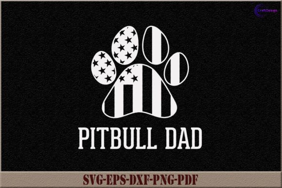 Pitbull Dad SVG Father's Day Gift Shirt