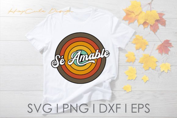 Se Amable Svg Png Retro Design